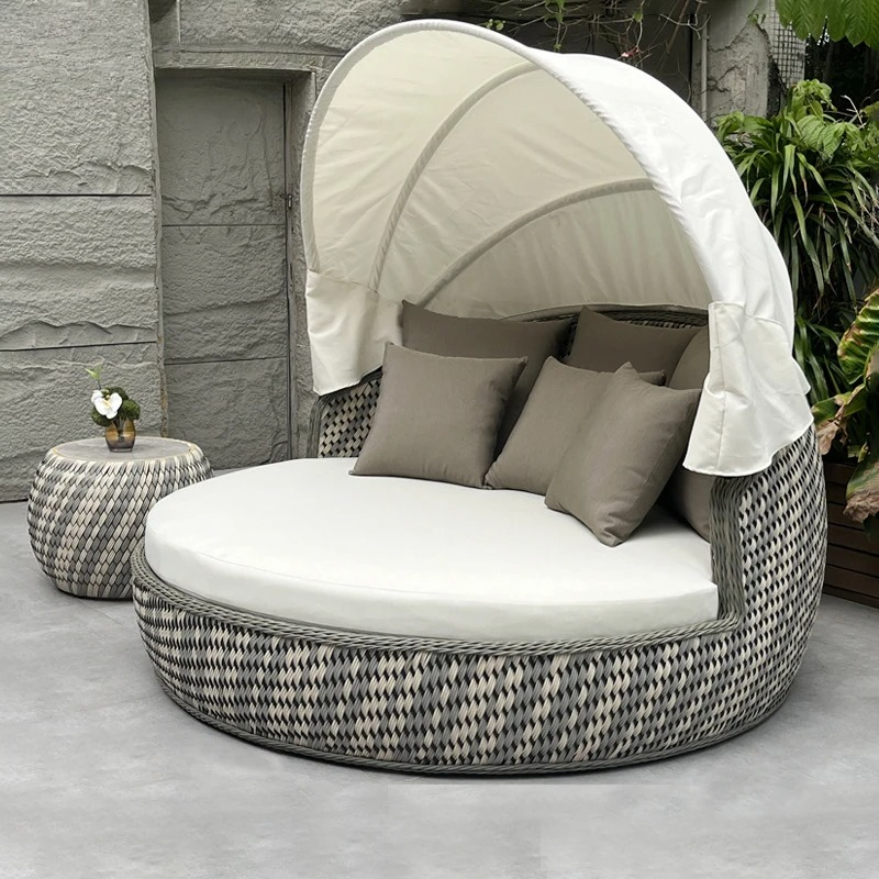 Outdoor Daybed Furniture - 데이베드, 자외선 차단 녹 방지 원형,